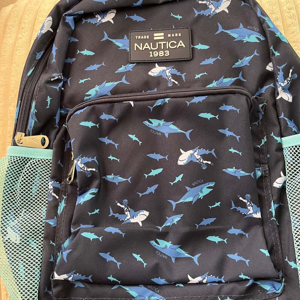 Nautica Kids 16-inch shark backpack